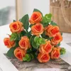 Dekoracyjne kwiaty weselne przyjęcie piwonia bukiet sztuczny ozdoba kwiatowa jedwab różana eukaliptus liście wystrój stolika