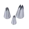 Outils de cuisson 3pcs ouverts étoiles cupcakes biscuits glaçage pipe.