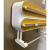 3 po en aluminium Film Wrap Cutter Wallmount Paper Tender Porte-coups Film Film de coupe Dispensateur enveloppe en plastique Organisateur de cuisine