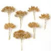 6 stks kunstmatige planten gouden plastic eucalyptus bladeren huisdecor kerstkrans decoraties bruiloft bloem arrangement plant