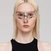 Nowe Cyberpunk Advanced Metal Facial Ornaments Nieregularne ostre maski Tassel Halloweenowe akcesoria biżuterii dla mężczyzn i kobiet