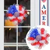 Dekorativa blommor juldekorationer dörr krans amerikansk flagga självständighet dag dekoration kransar placerade i välkomstskylt för