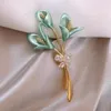 Brosches Lily Flower Brosch Lapel Pin Rhinestone Jewelry Women Wedding Pins Large For Broche Clothes Accessories