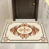 Texture en marbre Porte d'entrée non glissée MatwaterproofPerpoter tapis de sol tapis de sol le côté moule à linge de salle de douche de salle de douche