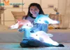 BOOKFONG 45cm Colorful Led Light Pillow Cushion Cute Dolphin Stuffed Plush Doll Toy Girl Birthday Gift 201215232s9931164