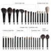 Kits OVW 15pcs Set Professional Cosmetic Makeup Brushes Natural Goat Hair Horse Synthetic Weasel Mix Brush Kit Tools Face Eye Make up