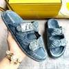 Känn dig blå denim Slides ff lyxmärke