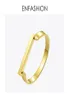 Enfashion Personalized Custom Engrave Name Flat Bar Cuff Bracelet Gold Color Bangle Bracelets For Women Bracelets Bangles J1907195414585