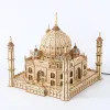 3D -головоломка деревянная модель дома Королевский замок Тадж Махал с легким деревянным сбором игрушка для детей для детей для взрослых DIY Модельные наборы для подарков