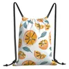 Backpack Abstract Orange Slice Pattern School Bags For Teenage Girls Laptop Travel Tropical Fruit Bowl Bold Color Happy