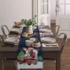 Christmas Tree Farm Red Truck Snowman Linen Table Runners Dresser Scarves Farmhouse Dining Table Runners Christmas Decorations