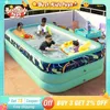 Grande piscine électrique enfants jouets gonflables automatiques pour bébé épaissis de grande piscine familiale