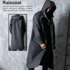 Regenmantel Ultra-leichte Regenjacke hochwertige atmungsaktive wasserdichte Kapuze-Mantel Langer Windbrecher Regenmantel Unisex