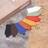 Key Rings Customized Retro Vintage Cowhide Leather Keychain for Men and Women Car Key Chain Ring Laser Engrave Strap Keyring Gift 240412