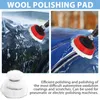 29Pcs Drill Polishing Pad Kit Reusable Buffing Polishing Pads 1/2/3inch Washable Car Detailing Sponge Polishing Pads Woolen