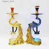 Other Home Garden Peacock Elegant Modeling Hookah Set Unusual Glass Narghile Grass Accessories Luxury Mousse Resin Craft Shisha Pipes L46