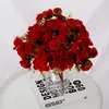 Fleurs décoratives thé artificiel rose vintage de soie hydrtenge Bud Big Bouquet Marriage de maison de Noël Retro Fake Flower fête DIY DÉCoration