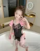 Ragazze inchina da bagno monopezzo per bambini manica a soffio in vita principessa nuoto Summer Children Spa Beach Pool Bathing Abita di bagno Z7672