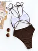 Swimswear Women Hollow Bikini High Sexy Sexy Backless monokini bandage Bouchage de bain Maillot de bain Lady Beach Bodys Suit Ready Stock C240412