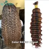 Menschliches humanes Haar für das Flechten hob die tiefe Welle Farbe 30 doppelt gezeichnete Großhandel birmanische Boho -Zöpfe menschliches Haar Bündel ohne Schuss