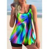 Damenbadebekleidung 2024 hohe Taille Sexy Monokini zweiteiliger Tankini Modedruck Strandkleidung Sommer weiblicher Badeanzug