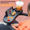 Nowy wózek stół stolik Universal Stroller Tacce z kubkiem Uchwyt wielokrotnego użytku wózek Przekąsek dla malucha dziewczyna chłopca