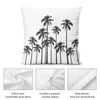 Подушка черно -белые экзотические тропические пальмы бросают декоративные чехлы для диван -покрытия гостиной