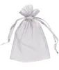 100pcs 5x7 pouces Silver Organza Sacs Gift Wrap Pouch Mariage Favoris de Noël Fournitures 13 x 18 cm Multi couleurs Rose rouge Ivory 6254431