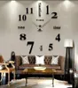 2020 Szybki zegar zegarków zegarowych zegarków ściennych Horloge 3D DIY Acryl Mirror Naklejki domowe dekoracja kwarcowa igła 300W2034355