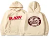 RAW Fashion Sweatshirt Polar Fleece Hooded Harajuku Hip Hop Casual Men039s Ladies High Quality Pullover Hoodie7533143