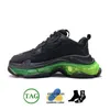 Sneakers Triple S Trainer Tasarımcı Sneaker Sıradan Ayakkabılar Erkek Kadınlar Siyah Beyaz Mavi Kırmızı Yeşil Sarı Öğrenilen Erkek Platform Boyutu 35-46