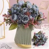 Decoratieve bloemen gesimuleerde Peony Bouquet Slaapkamer Decor Bloemarrangement Houd Valentijnsdag Gift Artificial