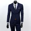 3 PCSSET Business Blazer Challer Pants traje M 4xl Fit Slim Men Solid Color Set de boda masculina TraJes de Hombre 240412