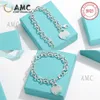 AMC 925 Sterling Silver Bracelet vrouwelijke hartvormige armband ot armband sieraden 11 originele ontwerpgevoel voor vriendin Holiday606748514