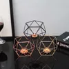 Kandelaarhouders kandelaar Home Decoratie bruiloft middelpunt Noordse tafelcentrum Vintage Iron 3d Geometrisch Mood Tea Light cadeau