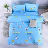 Juegos de ropa de cama Juego de lino de cama de algodón 4 piezas con cierre de cremallera Soft Duvet Cover King Size 200x230cm