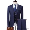 Abiti da uomo blazer blazer pantaloni gilet da 3 pezzi set / maschile banchetto business britannico in stile britannico slim cola di fascia a quadri personalizzati