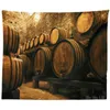 Tapestries Winery By Ho Me Lili Tapestry Barrels For Storage Of Wine Italy Oak Container In Cold Dark Underground Cellar Wall Hanging Decor
