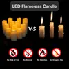 1248pcs Bougies sans expulsion Ledles LED avec une batterie de flamme vacillante, fausse télécommande Votive Votive 240412