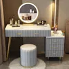 Modern Light Dressing Table Luxury Laden Storage LED Mirror White Dressing Table Coffee Meubles De Chambre Garden Furniture