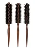 Bristle anti-sanglière statique Brosse à serre-serpette Brosse de coiffure en bois rond Brosse de cheveux en bois pour cheveux bouclés2900491