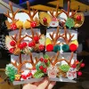 Christmas Headband Reindeer Antlers Horn Flower Hairpin Hair Band Kids Adult New Year Party Cosplay Headwear Hair Accessories