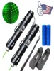 2x High Power Astronamy 10miles Green Laser Pen Pointer 5MW 532NM Cat Toy Military puissant Laser Pen Ajuster Focus18650 Batterie C1332906