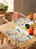 4/6 PCS Flower Plant Kitchen PlayMat Table de comedor de Navidad Decoración de la mesa Meta de decoración del hogar