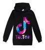 Spring Fall Sweatshirt för Big Boy Girl Clothes Fashion Children Hooded Print Cotton Hoodies Kid Tik Tok Casual Sport T SHI339Q6085114