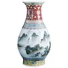 Vases Jingdezhen Antique Ceramics Craft Collection Decoration Old Factory Porcelain Pastel Landscape Yu Hu Chun Vase Living Room