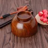 Tigela de madeira natural Vintage Jujube Bebing Rice Wine Organizer para utensílios de contêiner de cozinha de cozinha em casa