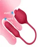 Massager Sex Toy Vibrator 2022 Clitoris Stimulator Orale tong likken met dildo stuwkracht vibrerende ei -vrouwelijke roos voor dames29018914