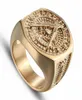 2020 Vintage Crystal Masonic Gold Color en acier inoxydable Men de sonnerie de nouveaux anneaux mason pour femmes