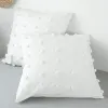 Tufted Dot Duvet Cover 3 Stück Set (1 Jacquard Bettdecke 2 Kissenbezüge) Weiche Mikrofaser mit Reißverschluss -Eckbindungen TJ9500